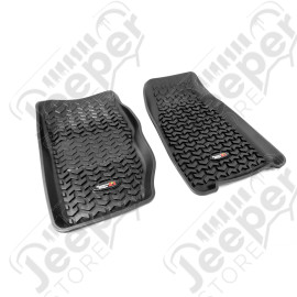 All Terrain Floor Liner, Front Pair, Black; 84-01 Jeep Cherokee XJ