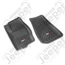 All Terrain Floor Liner, Front Pair, Black; 05-10 Jeep WK/XK