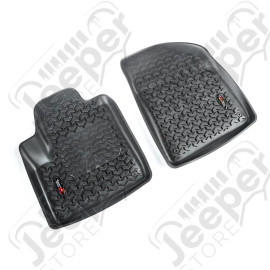 Floor Liner, Front; Black, 2014-2020 Jeep Cherokee KL 