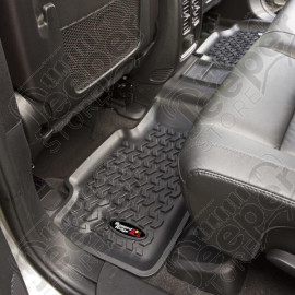 All Terrain Floor Liner, Rear, Black; 05-10 Jeep WK/XK