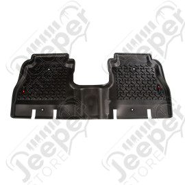 Floor Liner, Rear; Black, 2018-2020 Jeep Wrangler JL 4 Dr