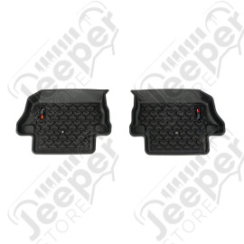 Floor Liner, Rear; Black, 2018-2020 Jeep Wrangler JL 2 Dr