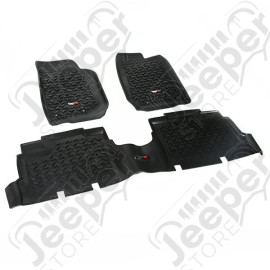 All Terrain Floor Liner Kit, Black; 07-18 Jeep Wrangler JK, 4 Door