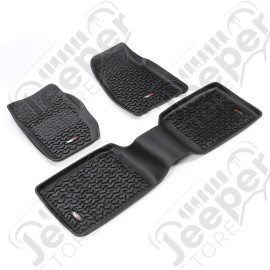 All Terrain Floor Liner Kit, Black; 84-01 Jeep Cherokee XJ