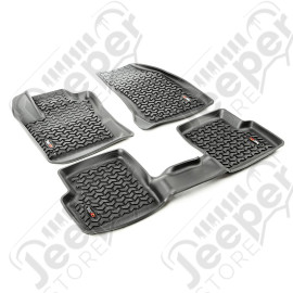 All Terrain Floor Liner Kit, Black; 15-18 Jeep Renegade BU