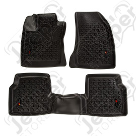 All Terrain Floor Liner Kit, Front/Rear, Black; 18-18 Jeep Compass MP