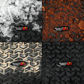 All Terrain Floor Liner Kit, Front/Rear, Black; 18-18 Jeep Compass MP