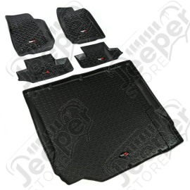 All Terrain Floor Liner Set, Black; 07-10 Jeep Wrangler JK, 2 Door