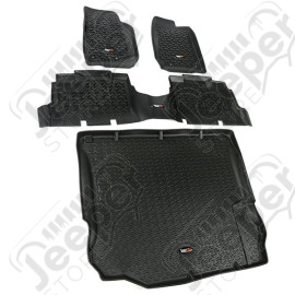 All Terrain Floor Liner Set, Black; 11-18 Jeep Wrangler JK, 4 Door