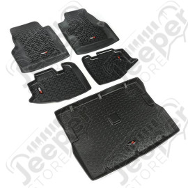 All Terrain Floor Liner Set, Black; 97-06 Jeep Wrangler TJ