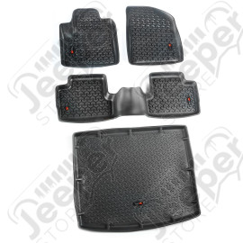 All Terrain Floor Liner Set, Black; 14-19 Cherokee KL