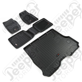 All Terrain Floor Liner Set, Black; 84-01 Jeep Cherokee XJ