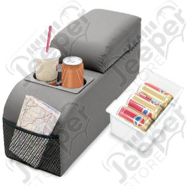 Center Console, Standard, Locking, Gray; 76-95 Jeep CJ/Wrangler YJ