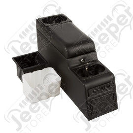 Center Console, Ultimate, Locking, Black; 76-95 Jeep CJ/Wrangler YJ
