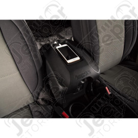 Center Console Cover, W/Phone Holder, Black; 11-18 Jeep Wrangler JK