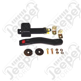 Seat Belt, 2 Point, Black; 76-95 Jeep Wrangler CJ/YJ