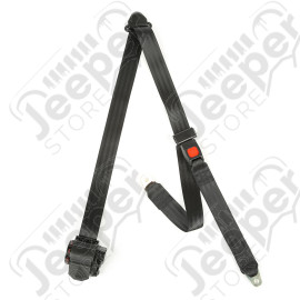 Seat Belt, 3 Point, Tri-Lock, Black; 87-91 Jeep Wrangler YJ
