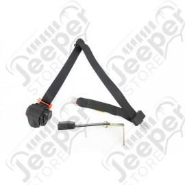 Seat Belt, Right, 3 Point, Tri-Lock, Black; 97-02 Jeep Wrangler TJ