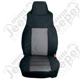 Seat Cover Kit, Front, Neoprene, Gray; 91-95 Jeep Wrangler YJ