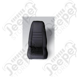 Seat Cover Kit, Front, Neoprene, Black; 76-90 Jeep CJ/Wrangler YJ