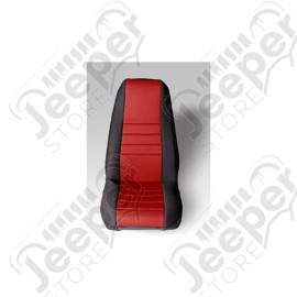 Seat Cover Kit, Front, Neoprene, Red; 76-90 Jeep CJ/Wrangler YJ