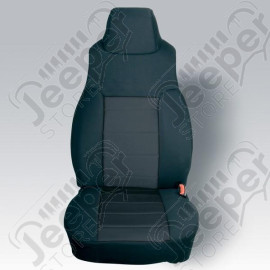 Seat Cover Kit, Front, Neoprene, Black; 03-06 Jeep Wrangler TJ