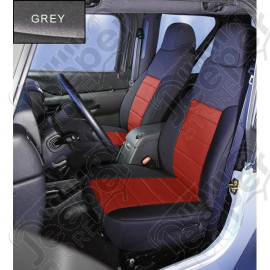 Seat Cover Kit, Front, Neoprene, Gray; 03-06 Jeep Wrangler TJ