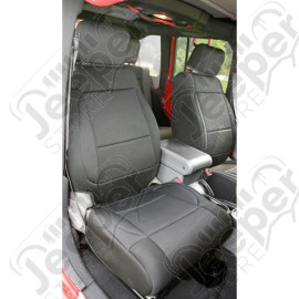 Seat Cover Kit, Front, Neoprene, Black; 07-10 Jeep Wrangler JK