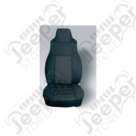Seat Cover Kit, Front, Fabric, Black; 97-02 Jeep Wrangler TJ