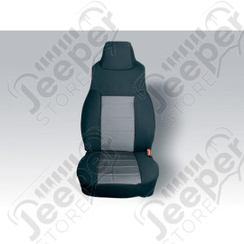 Seat Cover Kit, Front, Fabric, Gray; 97-02 Jeep Wrangler TJ
