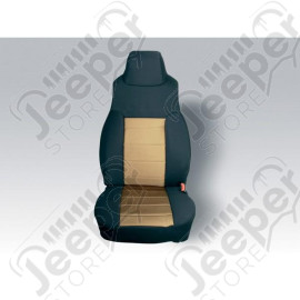 Seat Cover Kit, Front, Fabric, Tan; 91-95 Jeep Wrangler YJ