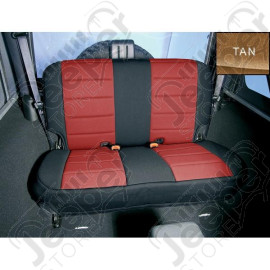 Seat Cover Kit, Rear, Neoprene Tan; 80-95 Jeep CJ/Wrangler YJ