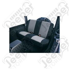 Seat Cover Kit, Rear, Fabric, Gray; 97-02 Jeep Wrangler TJ