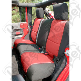 Seat Cover Kit, Black/Red; 11-18 Jeep Wrangler JK, 2 Door