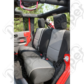 Seat Cover Kit, Black/Gray; 11-18 Jeep Wrangler Unlimited JKU, 4 Door