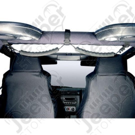 Grab Strap, Rear, Dual, Black; 87-06 Jeep Wrangler YJ/TJ