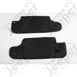 Sun Visor Organizer Kit, Black; 10-18 Jeep Wrangler JK