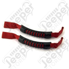 Front Headrest Grab Handles, Red; 07-20 JK/JL/JT