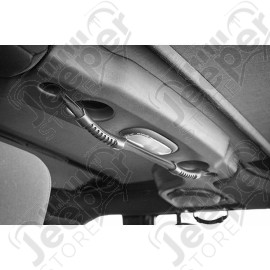 Grab Strap, Rear, Dual, Black; 07-18 Jeep Wrangler JKU