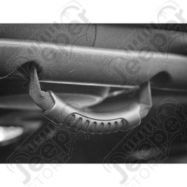 Grab Handle Kit, Rear, Black; 07-18 Jeep Wrangler JKU