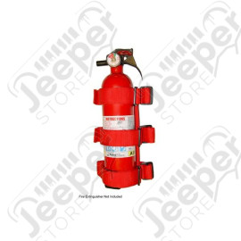 Fire Extinguisher Holder, Sport Bar Mounted, Red; 55-19 CJ/Wrangler
