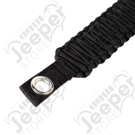 Grab Handle, Paracord, A-Pillar/Seat Mounted, Black; 07-18 Wrangler JK