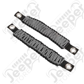 Grab Handle, Paracord, A-Pillar/Seat Mounted, Gray; 07-18 Wrangler JK