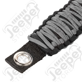 Grab Handle, Paracord, A-Pillar/Seat Mounted, Gray; 07-18 Wrangler JK