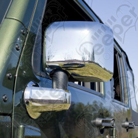 Door Mirror Arm Cover Kit, Chrome, 4 Piece; 07-18 Wrangler JK