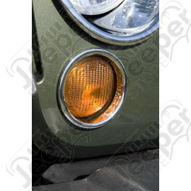 Turn Signal Bezel Trim, Chrome; 07-18 Jeep Wrangler JK