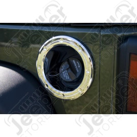 Fuel Filler Accent Trim, Chrome; 07-18 Jeep Wrangler JK