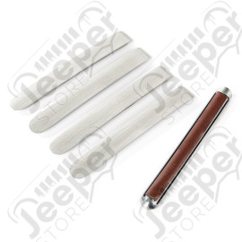 Elite Door Handle Inserts, Aluminum; 07-18 Jeep Wrangler JKU, 4 Door