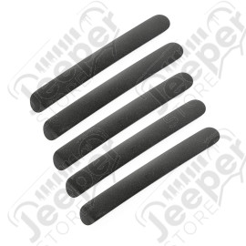 Elite Door Handle Inserts, Black; 07-18 Jeep Wrangler JKU, 4 Door