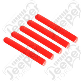 Elite Door Handle Inserts, Red; 07-18 Jeep Wrangler JKU, 4 Door